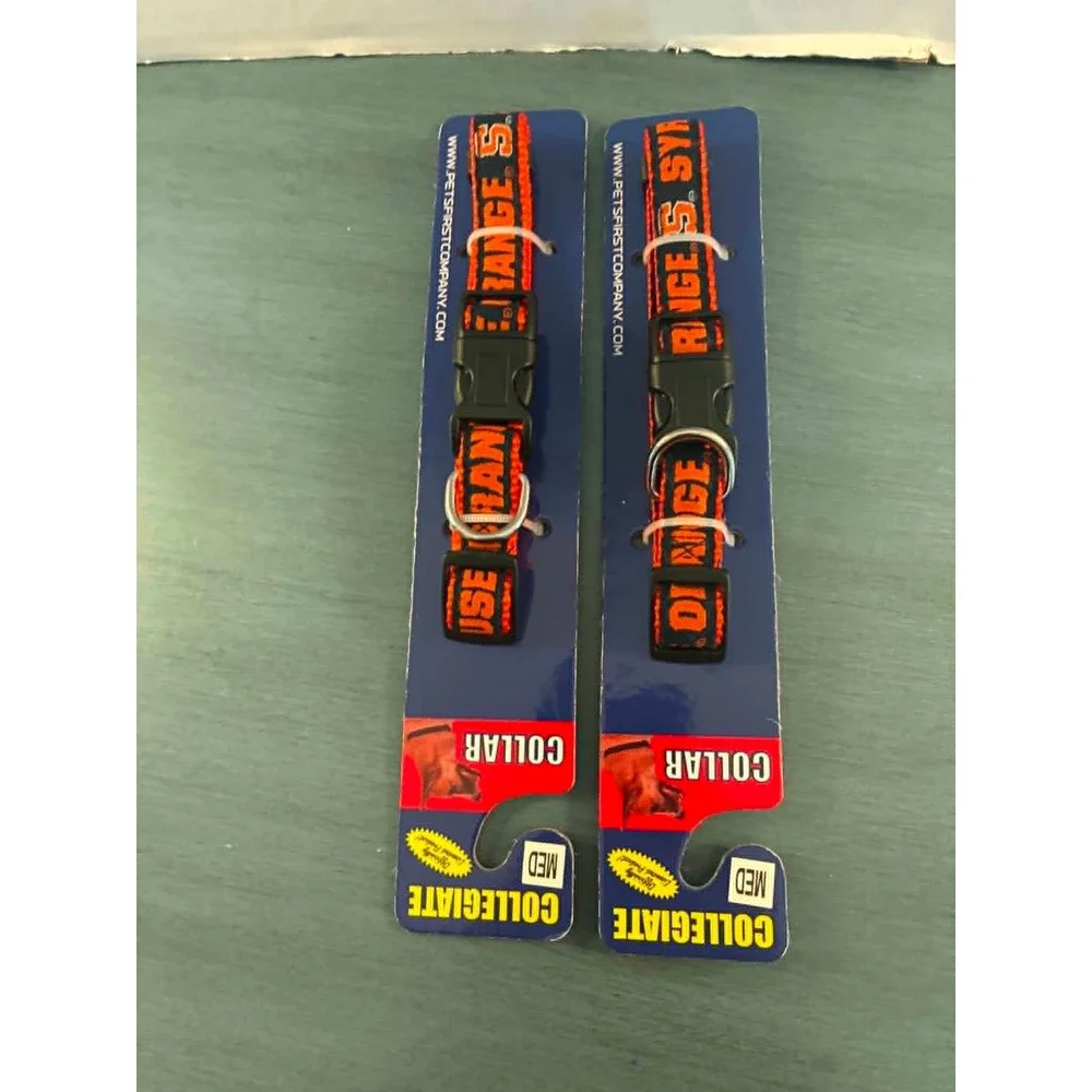 Pets First Syracuse Orange Dog Collar Medium Orange NWT Collegiate NCAA 2 Pack